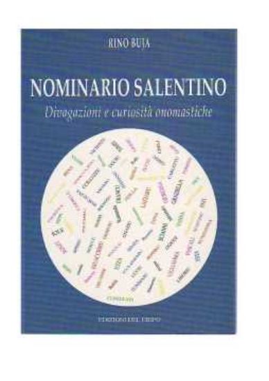 Immagine di NOMINARIO SALENTINO DIVAGAZIONI E CURIOSITÀ ONOMASTICHE